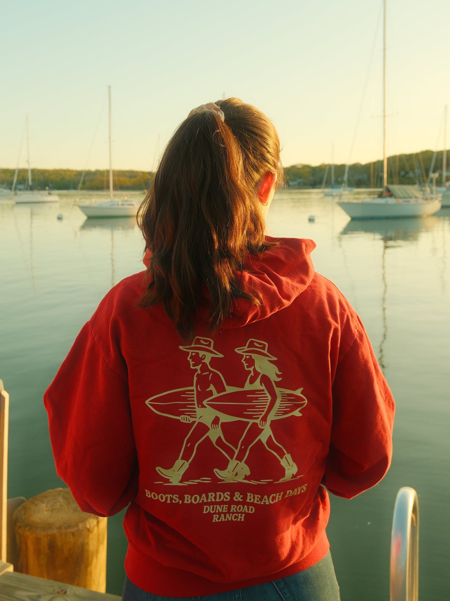 Coastal Cowboy Hoodie (Red)